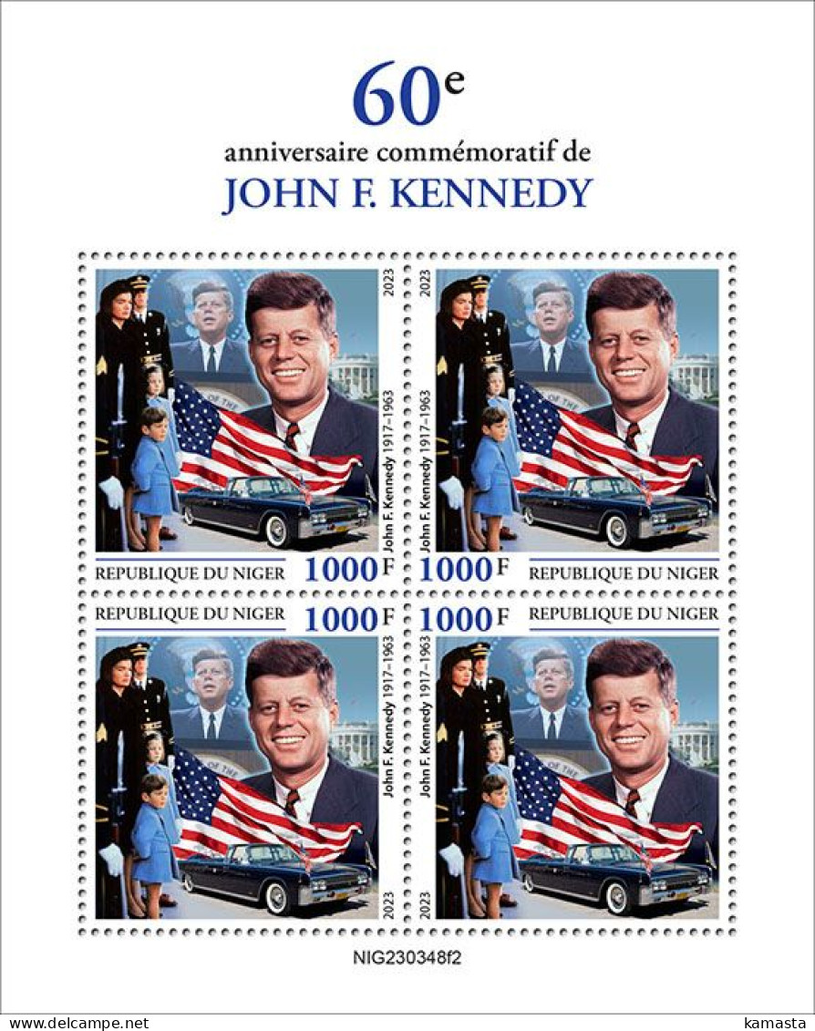 Niger 2023 60th Memorial Anniversary Of John F. Kennedy. (348f2) OFFICIAL ISSUE - Kennedy (John F.)