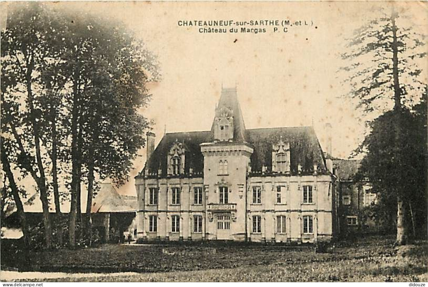 49 - Chateauneuf Sur Sarthe - Château Du Margas - Correspondance - Voyagée En 1934 - CPA - Voir Scans Recto-Verso - Chateauneuf Sur Sarthe