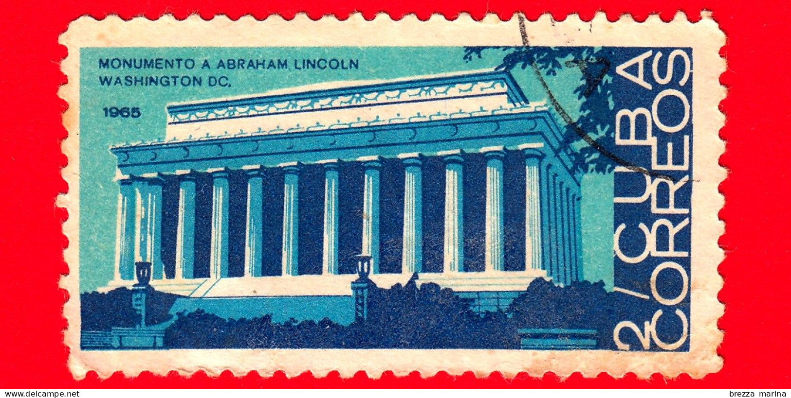 CUBA - Usato - 1965 - Monumento A Abraham Lincoln, Washington DC - 2 - Used Stamps