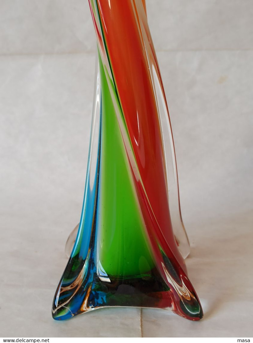 Vaso Multicolore Torchon Vetro Di Murano - Vazen