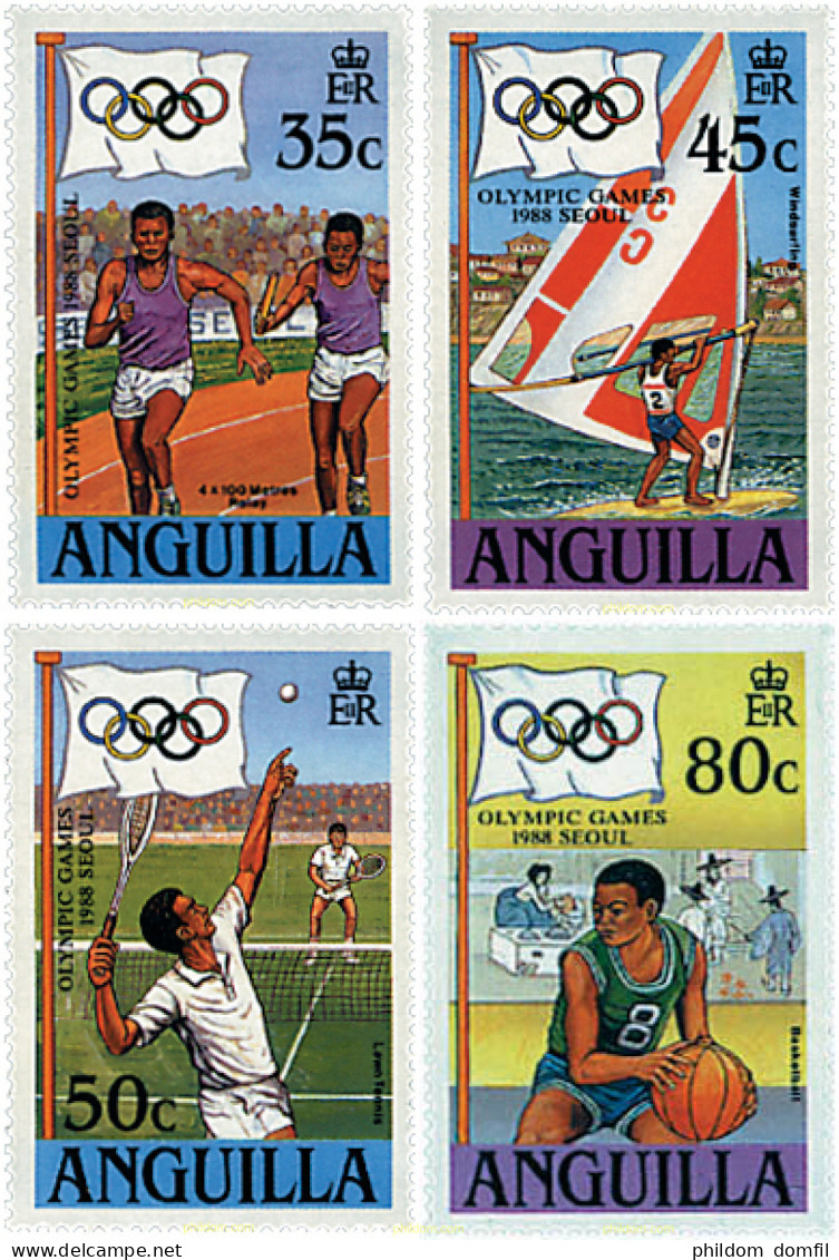725819 HINGED ANGUILLA 1988 24 JUEGOS OLIMPICOS VERANO SEUL 1988 - Anguilla (1968-...)