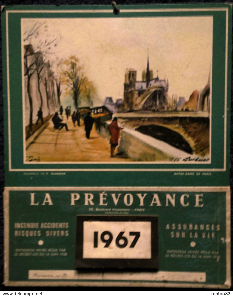 " LA PRÉVOYANCE " - Calendrier 1967 . - Tamaño Grande : ...-1900