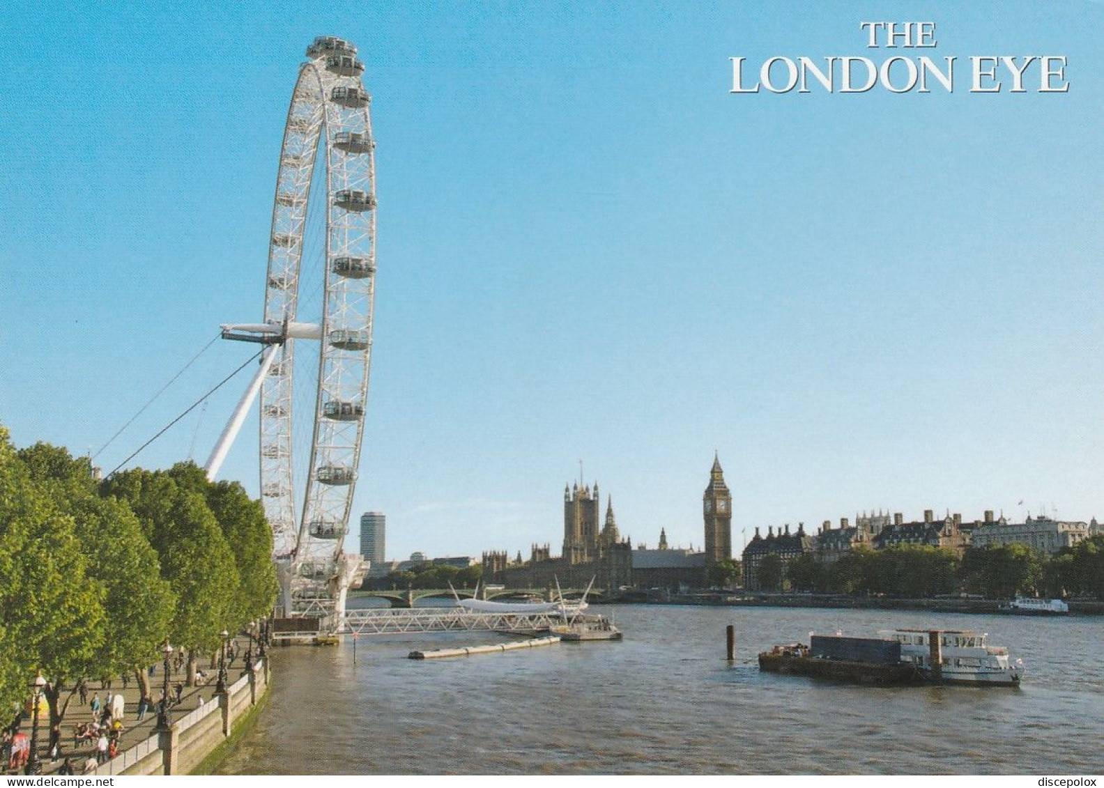 U5696 The London Eye - Houses Of Parliament - Barche Boats Bateaux / Non Viaggiata - Houses Of Parliament