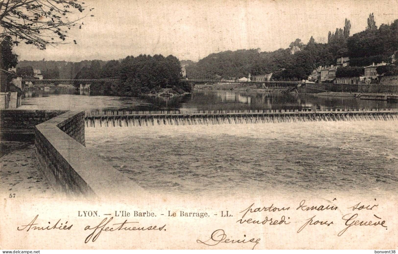 K0803 - LYON - D69 - L'Ile Barbe - Le Barrage - Lyon 9