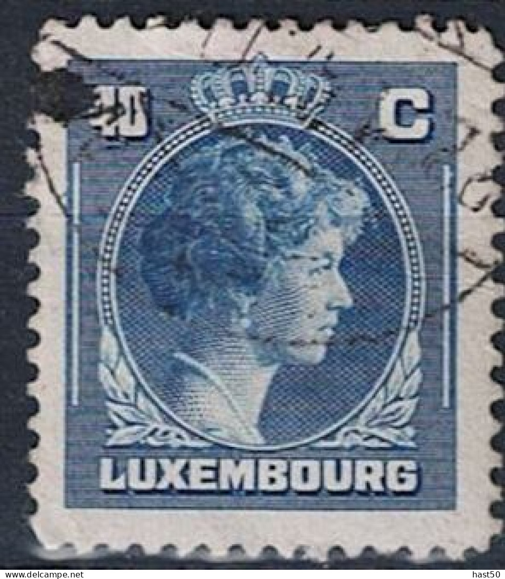 Luxemburg - Großherzogin Charlotte "Rechtsprofil" Größeres Format (MiNr: 353) 1946 - Gest Used Obl - 1944 Charlotte Rechterzijde
