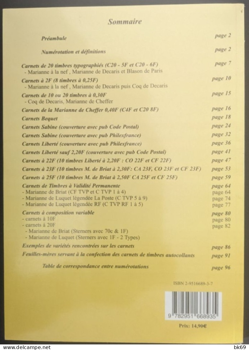 Répertoire Franc.K Dallay Carnet En NF Et En €, 96 Pages - Francia