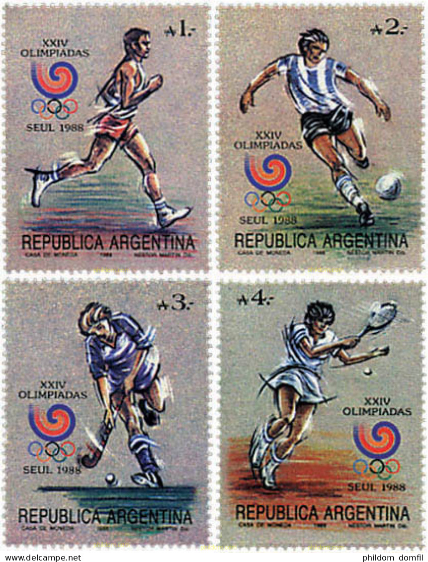 725836 HINGED ARGENTINA 1988 24 JUEGOS OLIMPICOS VERANO SEUL 1988 - Nuevos