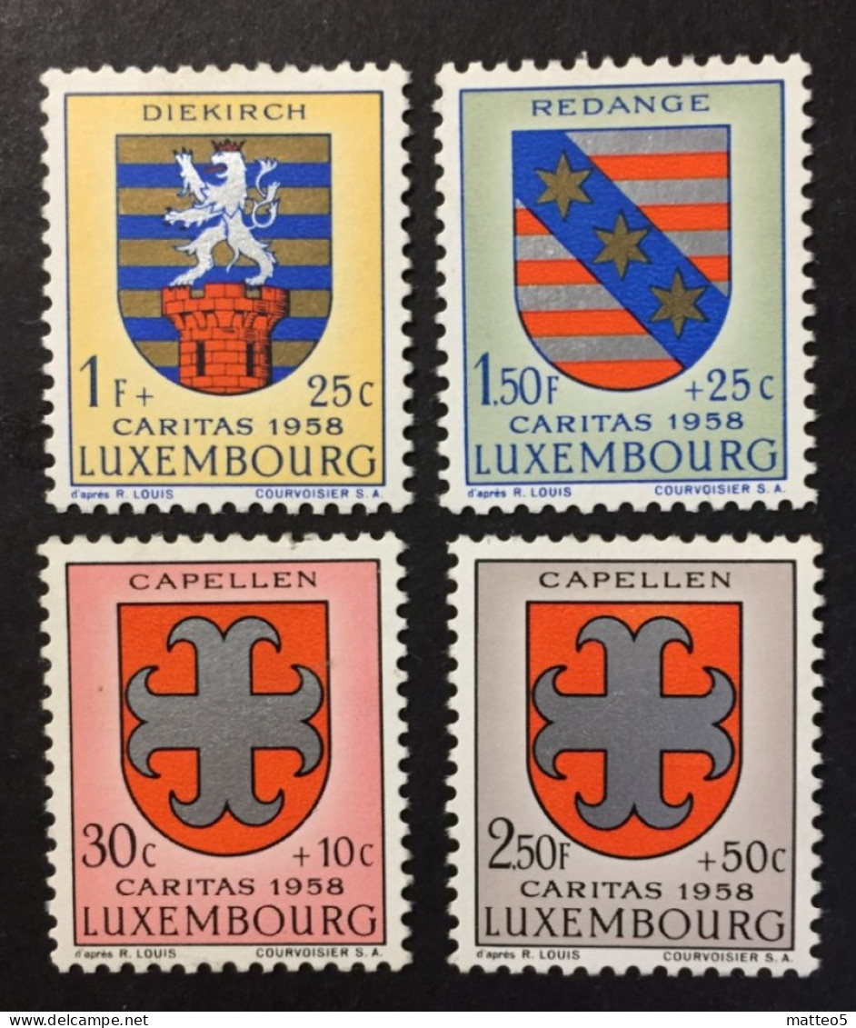 1958 Luxembourg - Cantonal Coat Of Arms - 4 Stamps Unused ( Mint Hinged ) - Gebruikt