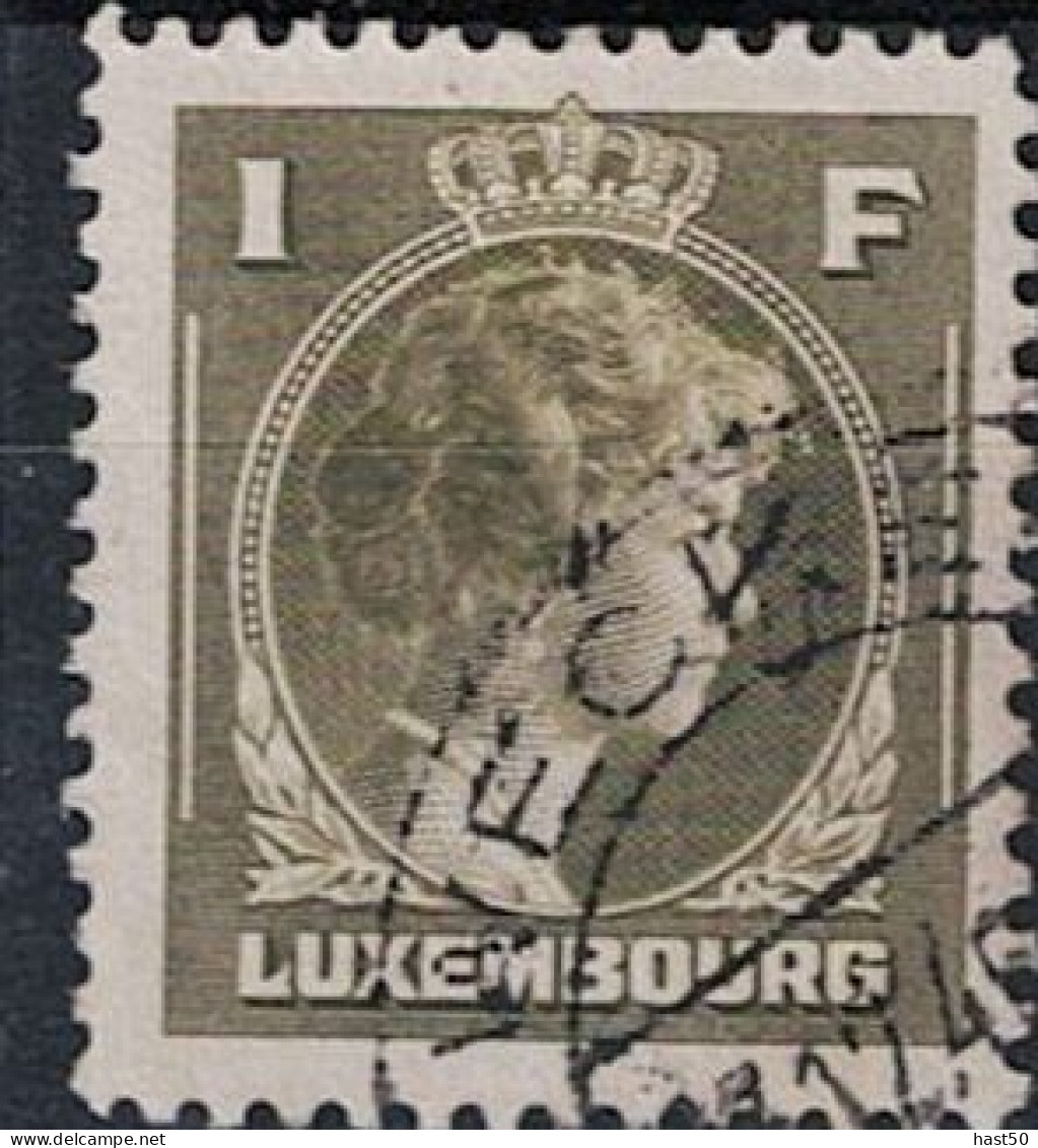 Luxemburg - Großherzogin Charlotte "Rechtsprofil" Größeres Format (MiNr: 359) 1944 - Gest Used Obl - 1944 Charlotte Rechterzijde