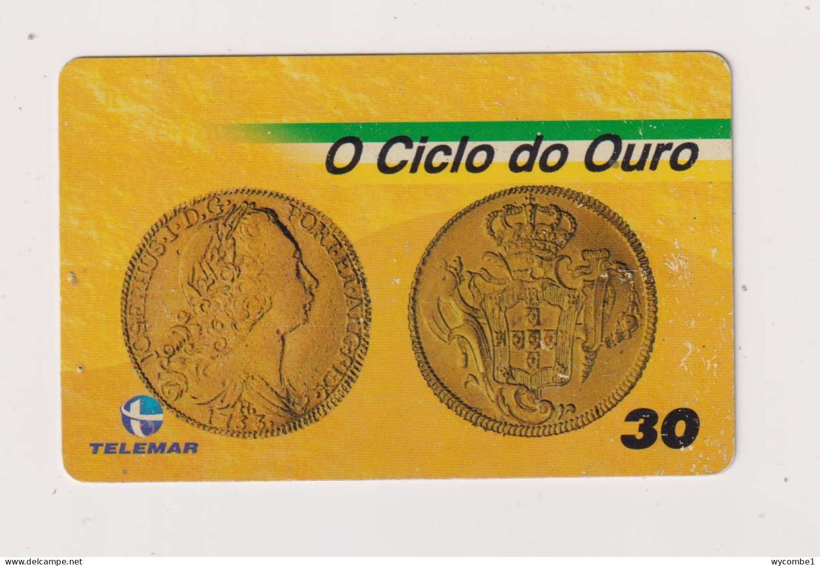 BRASIL -  Gold Coin Inductive  Phonecard - Brésil