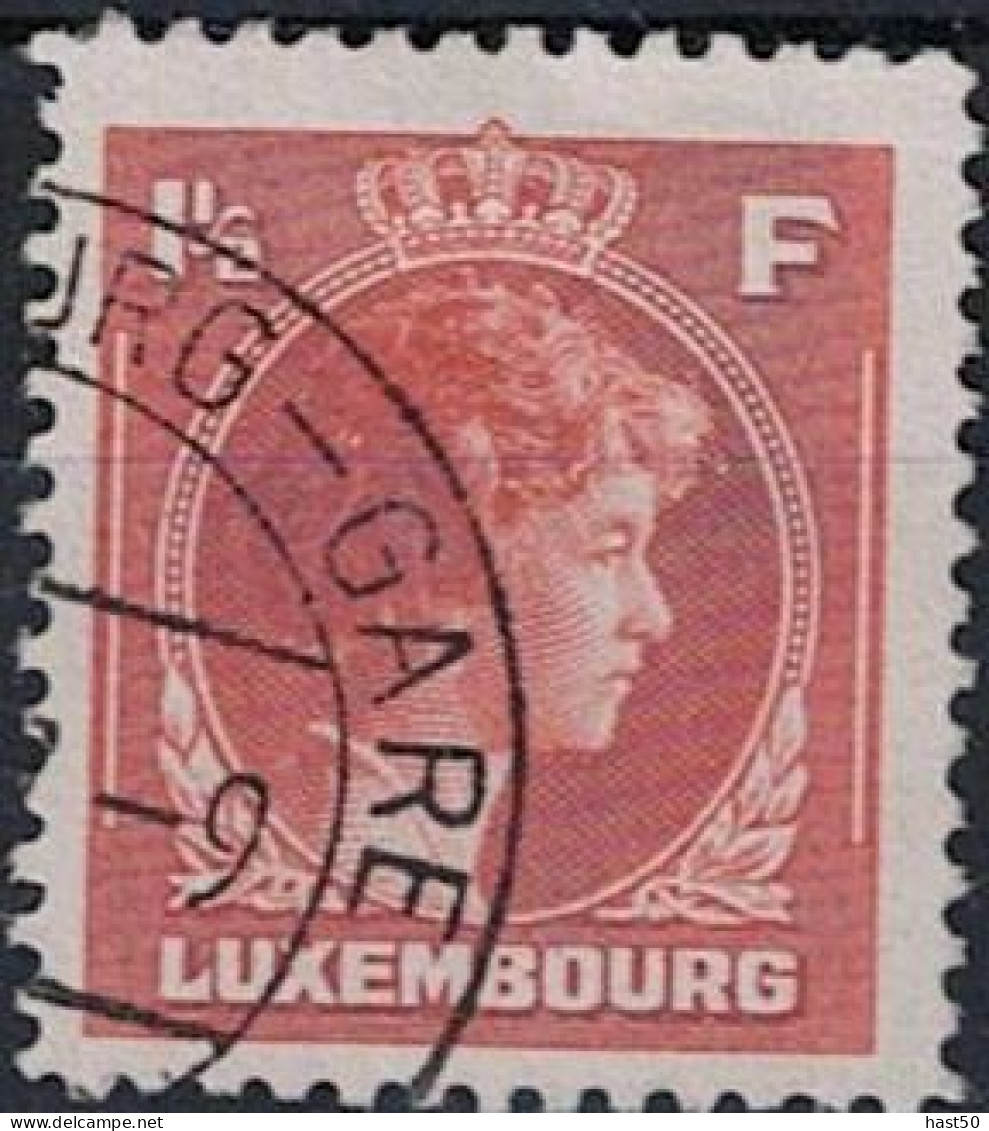 Luxemburg - Großherzogin Charlotte "Rechtsprofil" Größeres Format (MiNr: 360) 1946 - Gest Used Obl - 1944 Charlotte Rechterzijde