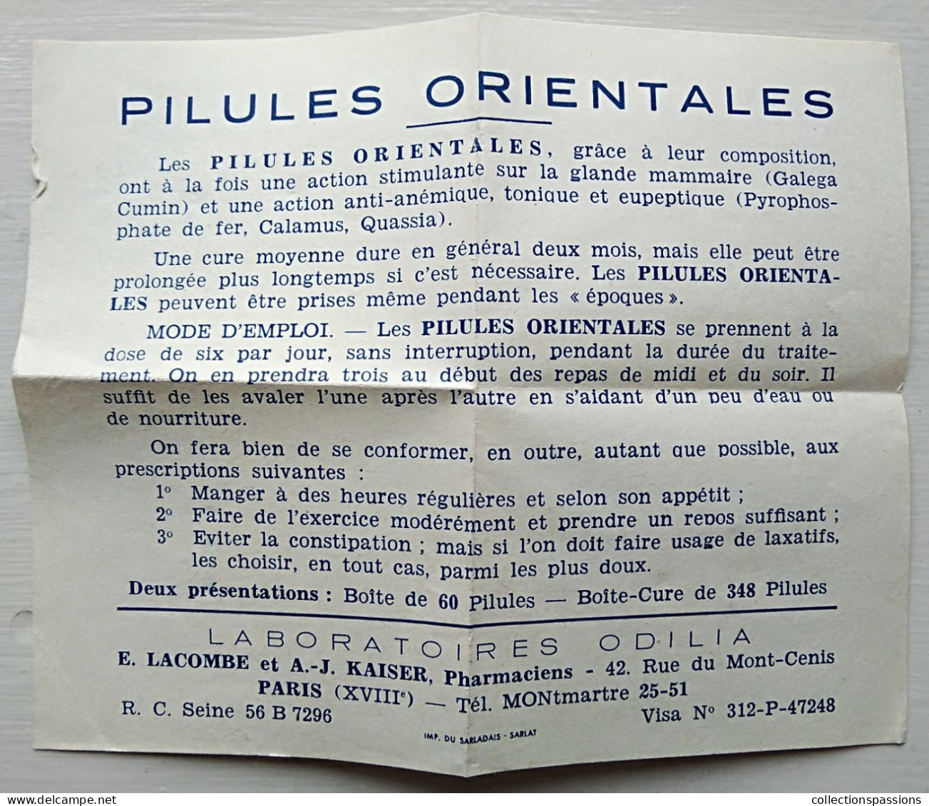 - Ancienne Boite De Pilules - Pilules Orientales - Objet Ancien De Collection - Pharmacie - - Matériel Médical & Dentaire