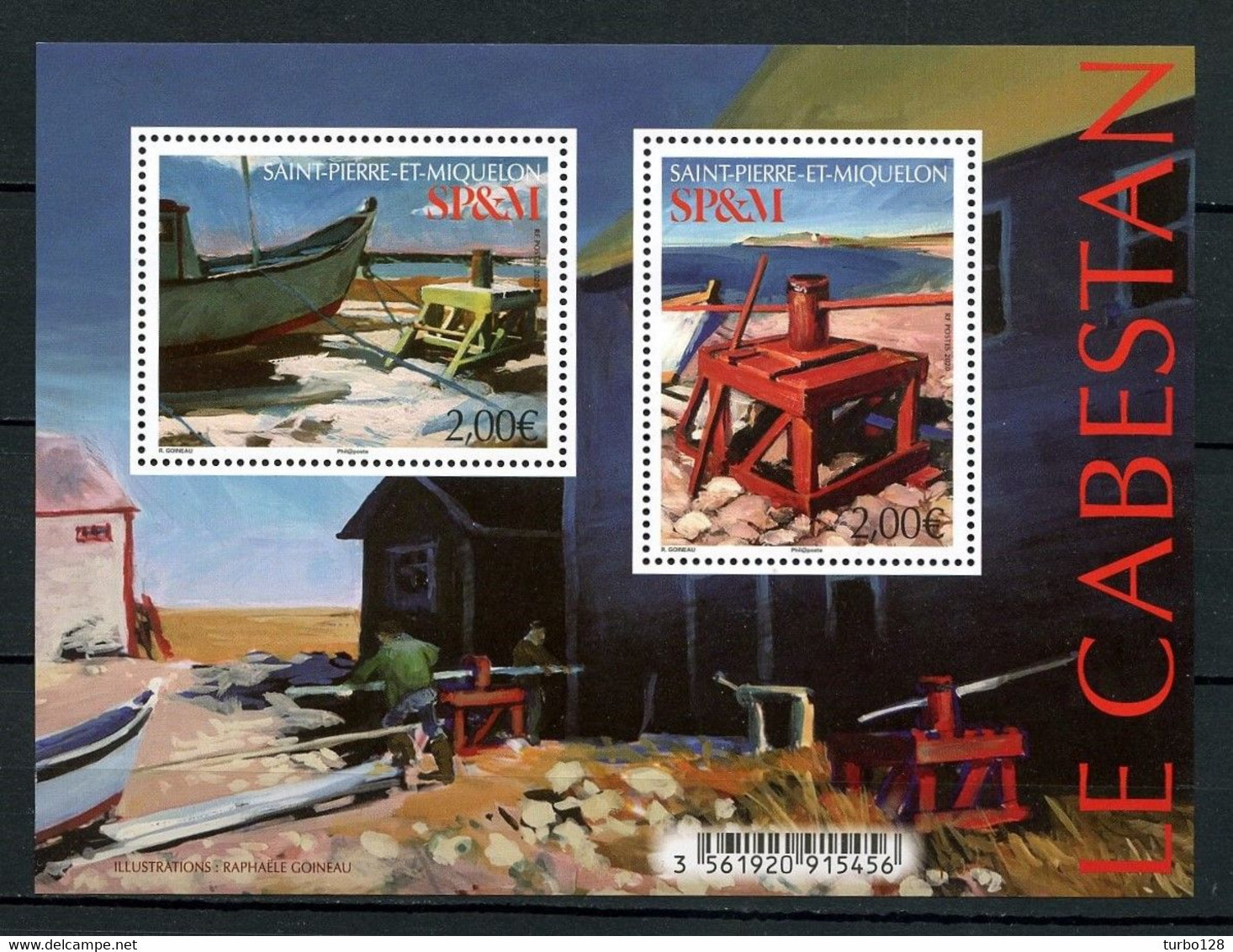 SPM Miquelon 2020 N° F1250 ** ( 1250/1251 ) Neuf MNH Superbe Cabestans Treuils Servant à Amarrer Les Bateaux Boats - Unused Stamps