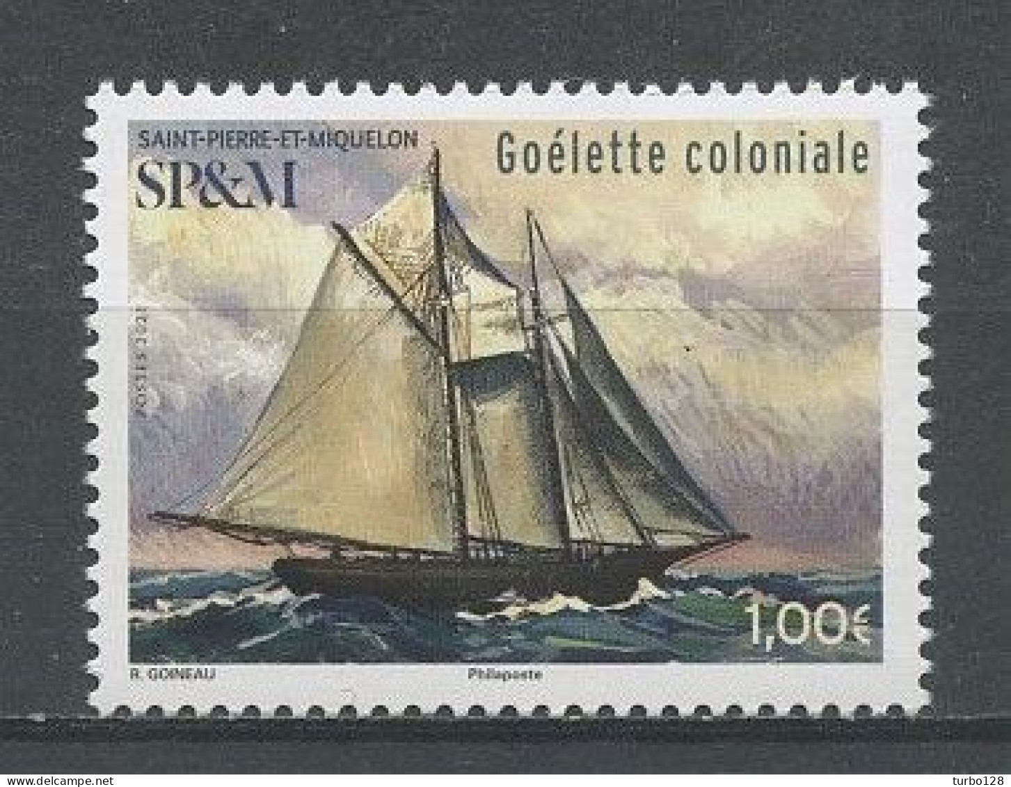 SPM Miquelon 2021 N° 1259 ** Neuf MNH Superbe Bateaux Voiliers Goélette Coloniale Vieux Gréements Transport Maritime - Neufs