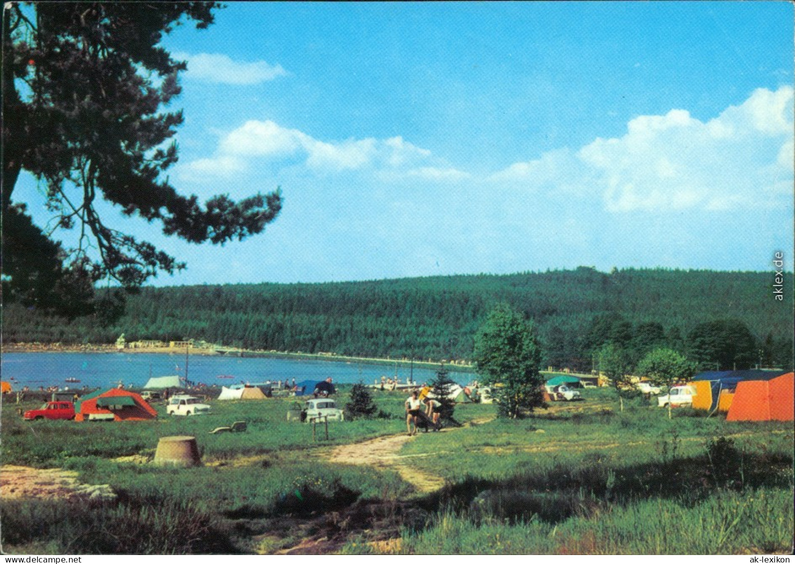 Ansichtskarte Ehrenfriedersdorf Campingplatz Am Greifenbachstauweiher 1972 - Ehrenfriedersdorf