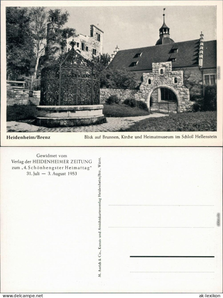 Heidenheim An Der Brenz Brunnen, Kirche Und Heimatmuseum Im  1960 - Heidenheim