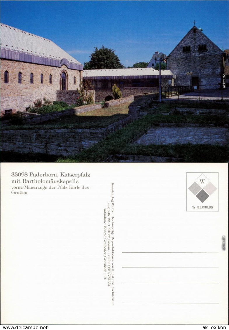 Ansichtskarte Paderborn Kaiserpfalz Mit Bartholomäuskapelle 1985 - Paderborn