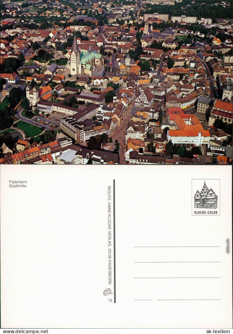 Ansichtskarte Paderborn Luftbild - Stadtmitte 1985 - Paderborn