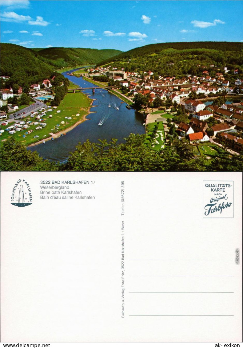 Ansichtskarte Bad Karlshafen 1717 -1935 Bad Carlshafen Panorama-Ansicht 1985 - Bad Karlshafen