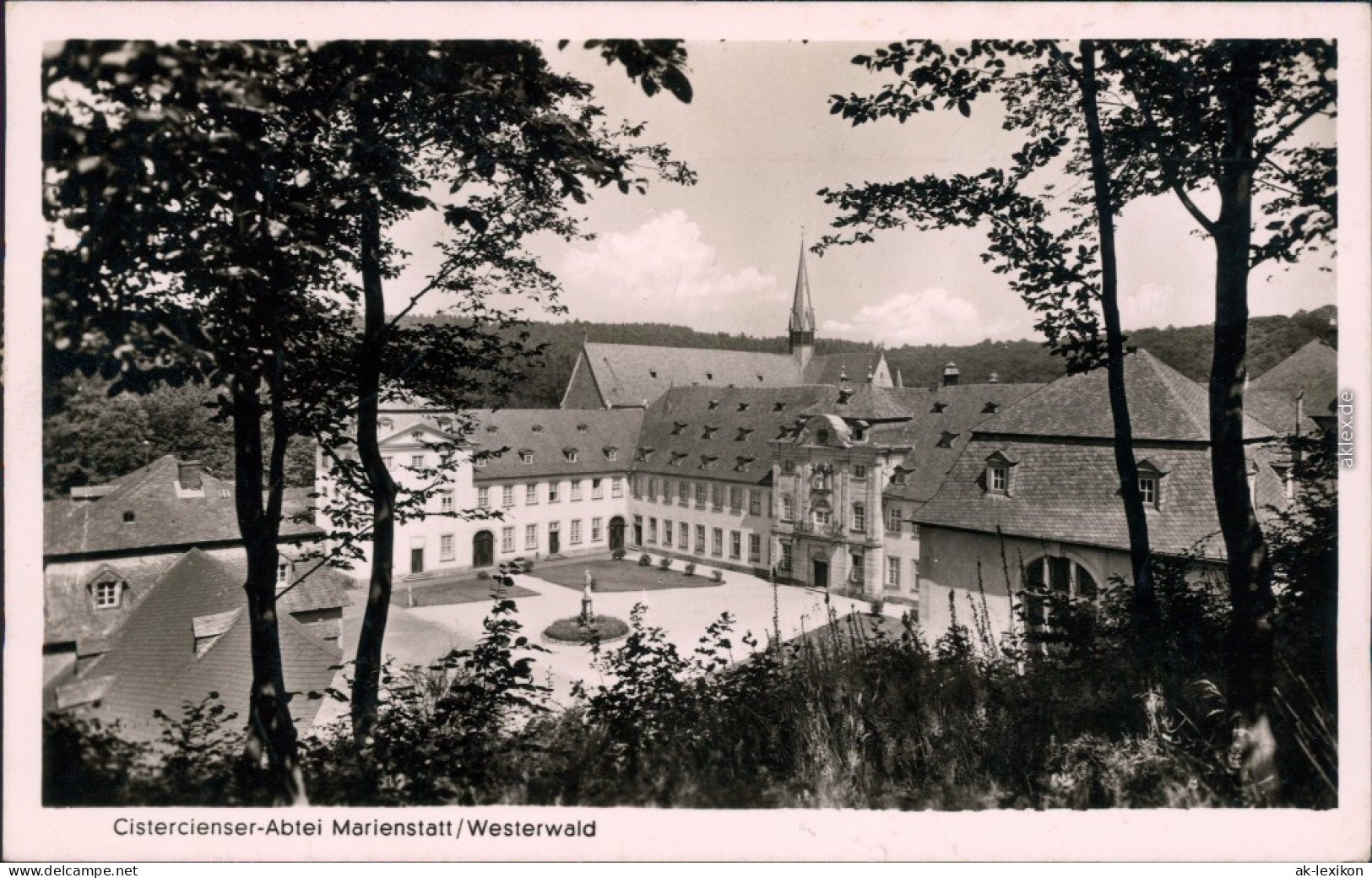 Ansichtskarte Hachenburg Blick Auf Die Cistercienser Abtei Marienstatt 1953  - Hachenburg