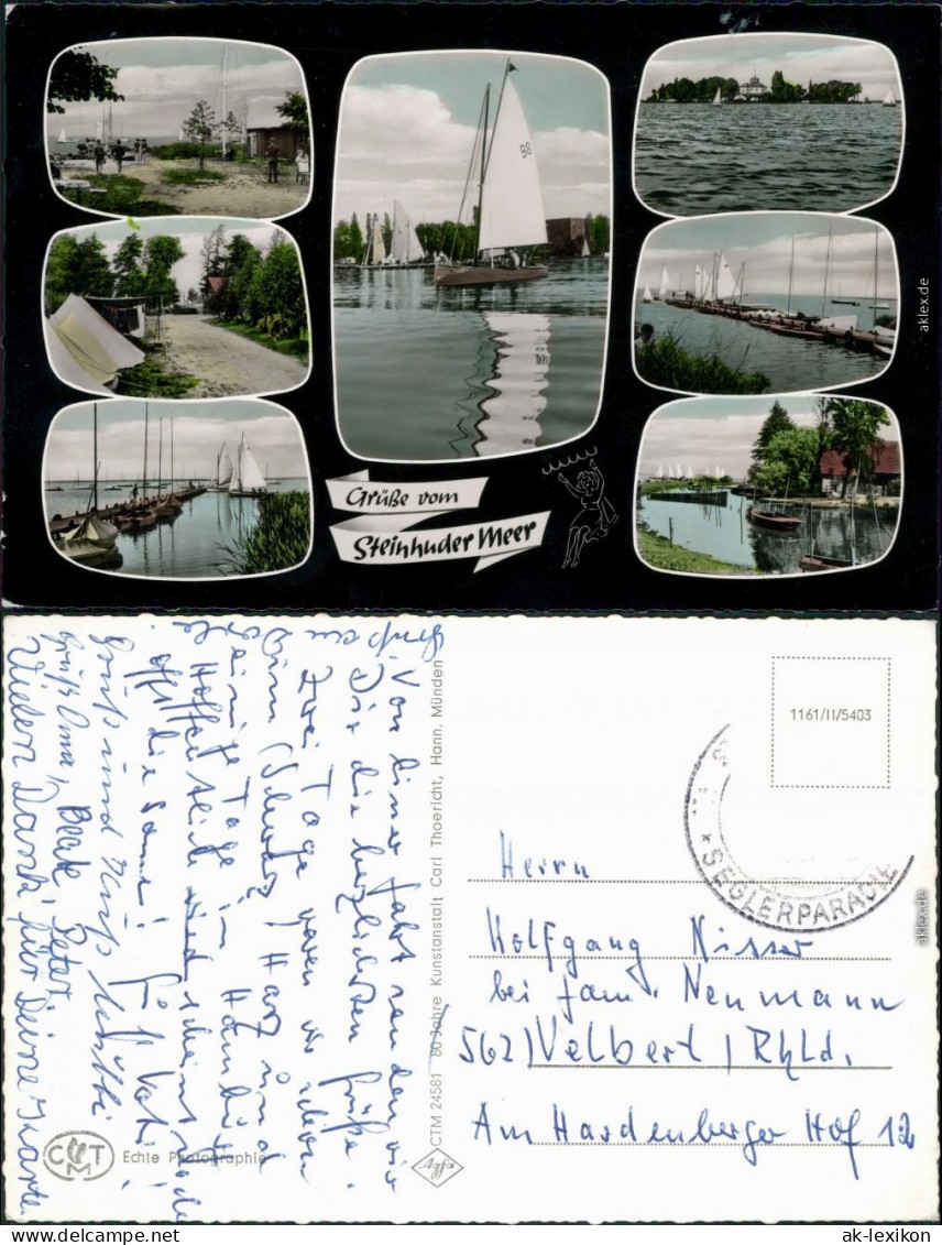 Ansichtskarte Wunstorf Mehrbild: Hafen, Segelboote 1962  - Wunstorf