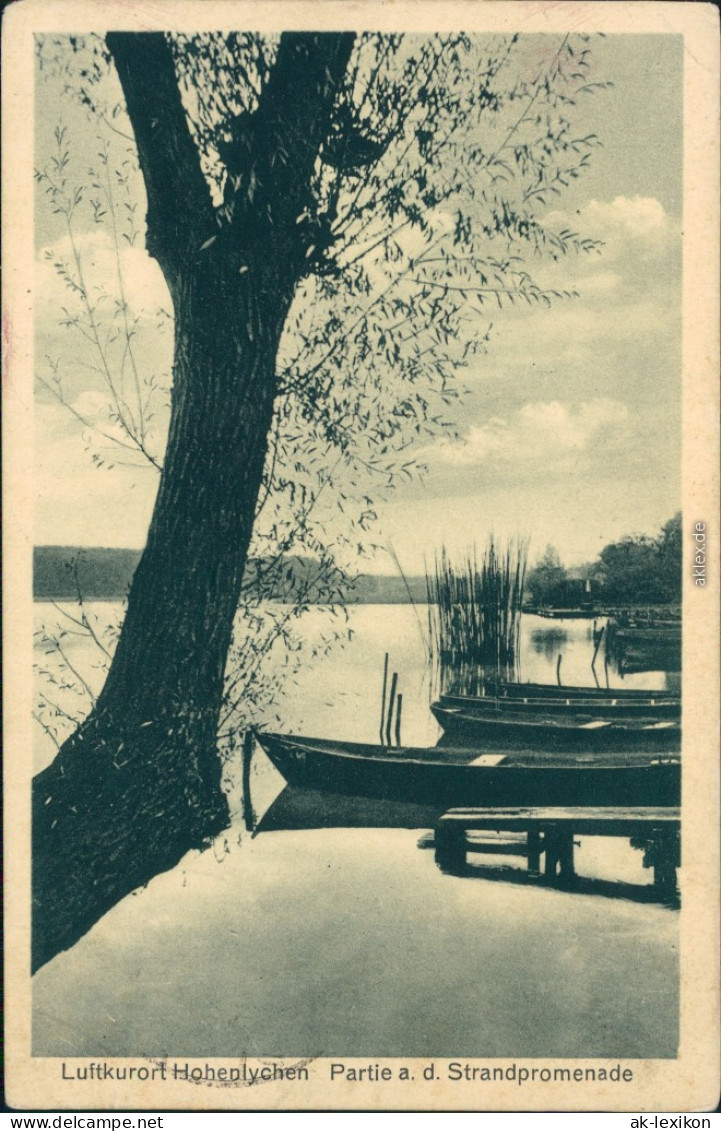 Ansichtskarte Lychen Hohenlychen Strandpromenade Kähne Uckermark Prenzlau 1922 - Lychen