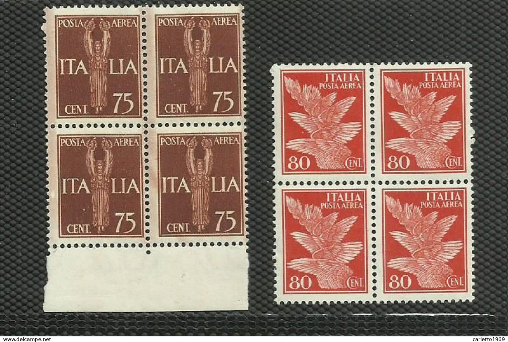 8  FRANCOBOLLI POSTA  AEREA CENT. 75 E CENT. 80 - Neufs