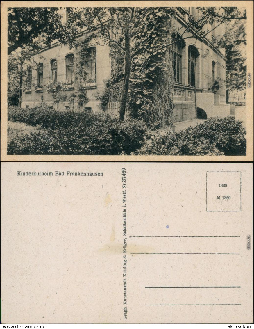 Ansichtskarte Bad Frankenhausen Kinderkurheim 1935 - Bad Frankenhausen