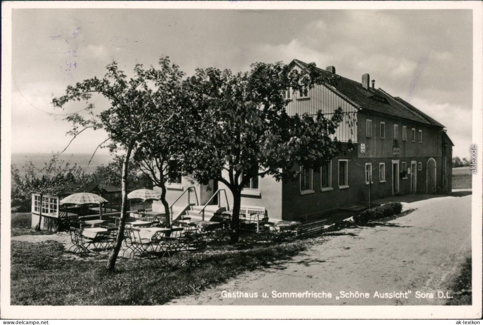 Sora Oberlausitz-Wilthen (Sachsen) Zdźar Gasthaus Schöne Aussicht 1940  - Wilthen
