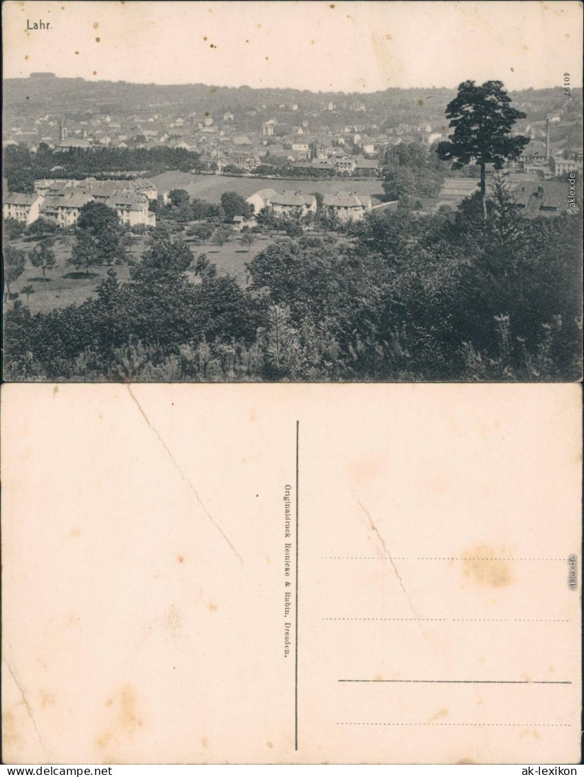 Ansichtskarte Lahr (Schwarzwald) Blick Auf Die Stadt 1914 - Lahr