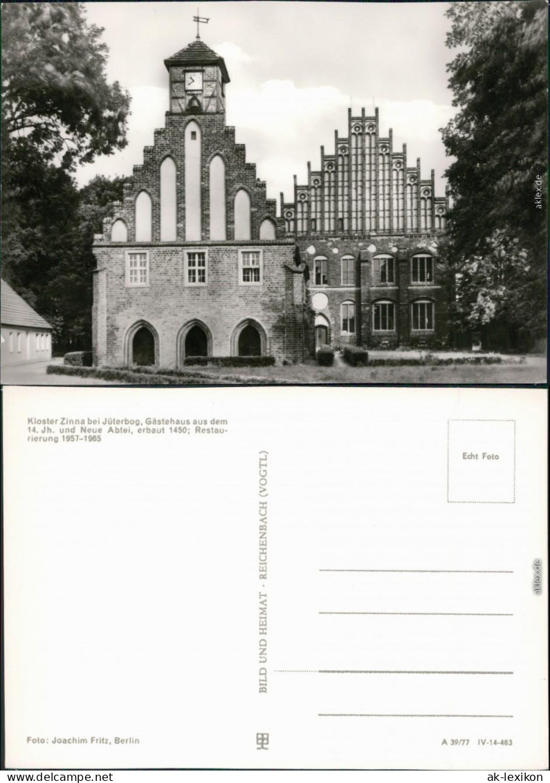 Ansichtskarte Kloster Zinna-Jüterbog Alte Und Neue Abtei 1977 - Jueterbog