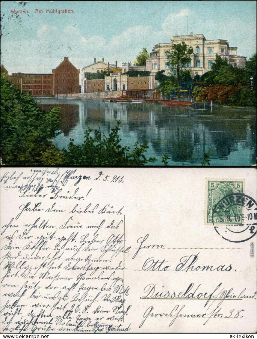 Ansichtskarte Wurzen Am Mühlgraben - Häuserzeile 1915  - Wurzen