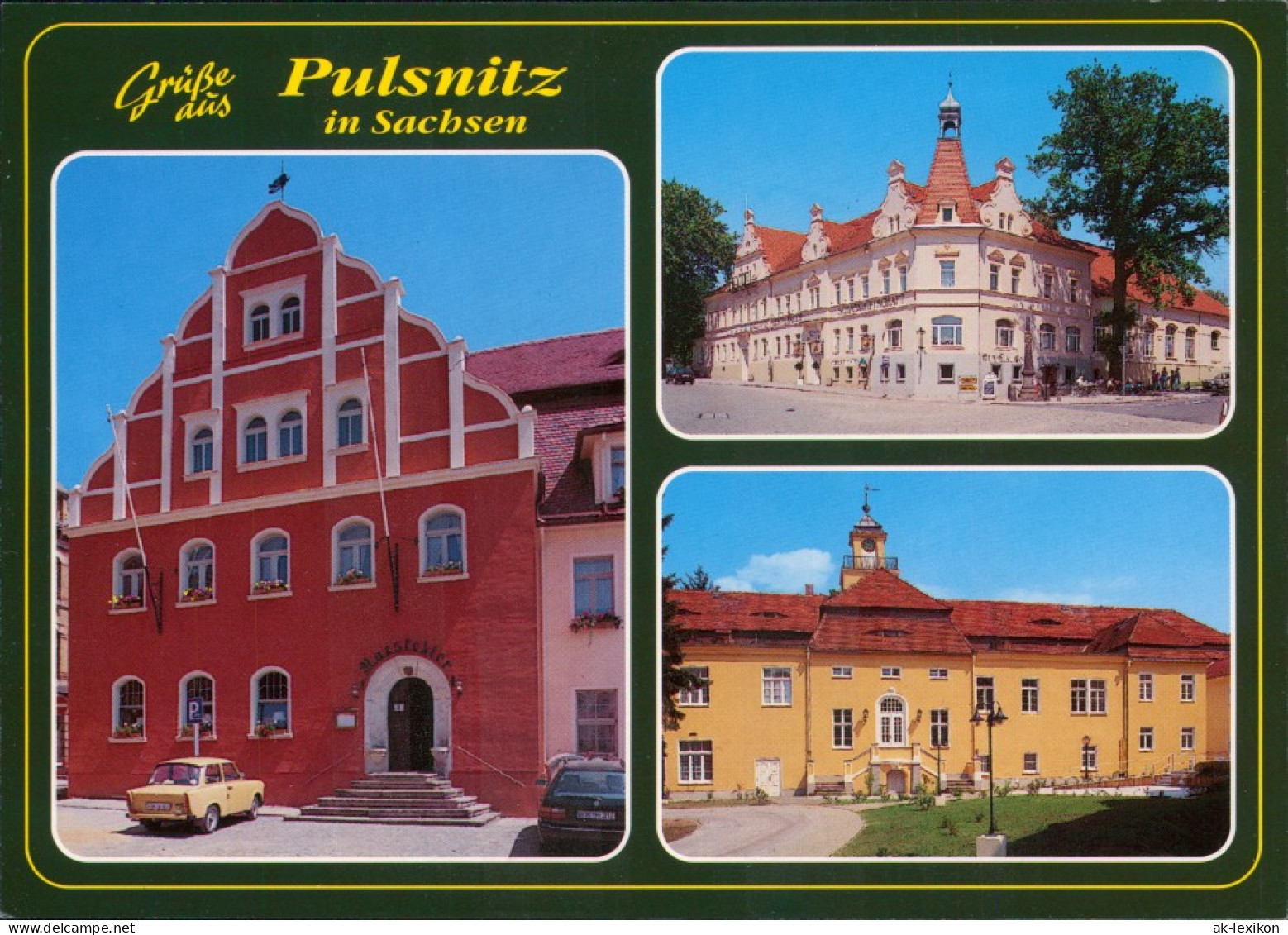 Ansichtskarte Pulsnitz Połčnica Gaststätte, Fachwerkhaus, Schloss 1994 - Pulsnitz