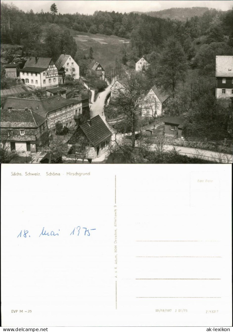 Ansichtskarte Schöna-Reinhardtsdorf-Schöna Hirschgrund 1973 - Schöna