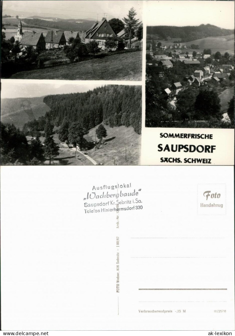 Saupsdorf-Kirnitzschtal Blick Zur Kirche, Panorama, Blick Ins Tal 1962 - Kirnitzschtal