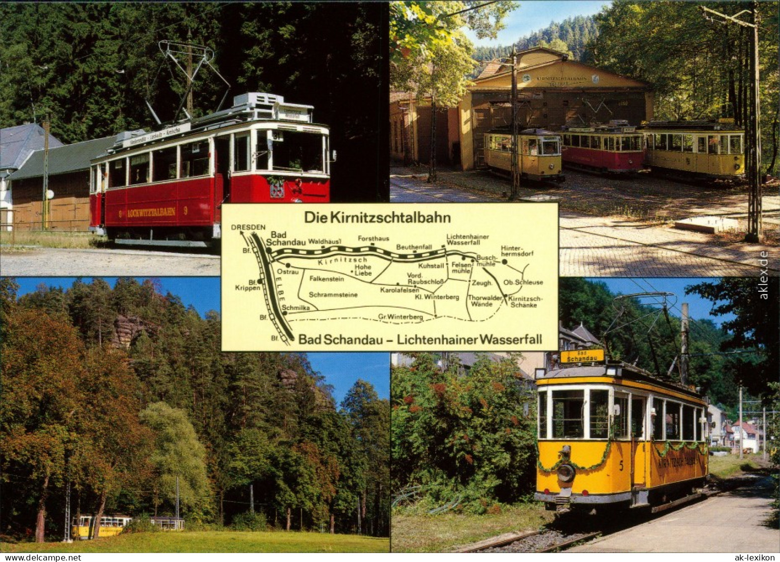 Ansichtskarte Kirnitzschtal Kirnitzschtalbahn 1994 - Kirnitzschtal