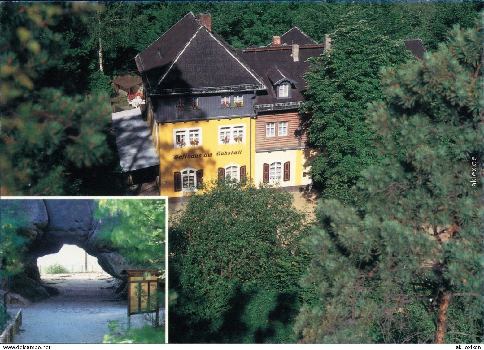 Ansichtskarte Kirnitzschtal Kuhstall Mit Gasthaus 1995 - Kirnitzschtal