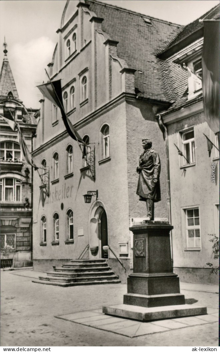 Ansichtskarte Pulsnitz Połčnica Ernst-Rietschel-Denkmal 1971 - Pulsnitz