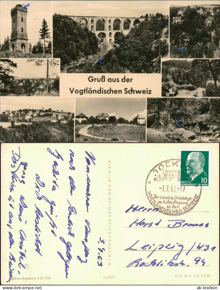 Ansichtskarte Jocketa-Pöhl Gruß Aus Der Vogtländischen Schweiz 1963 - Plauen