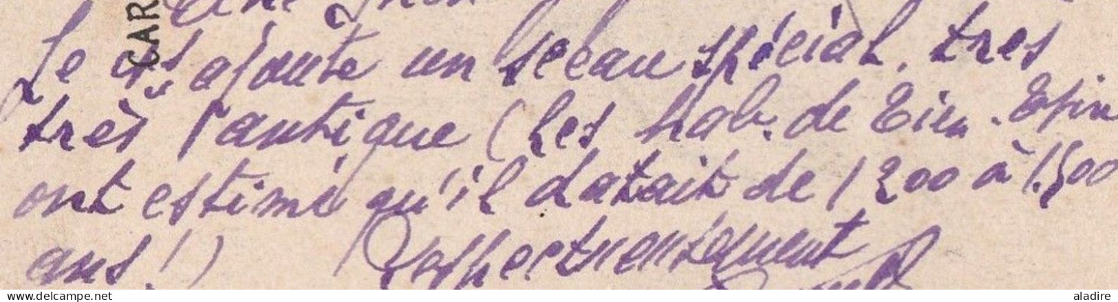 1900 - BFE - Bureau Français En Chine - CP De TIEN TSIN  Vers Moosch, Haut Rhin, Alsace Occupée Par L' Allemagne, France - Covers & Documents