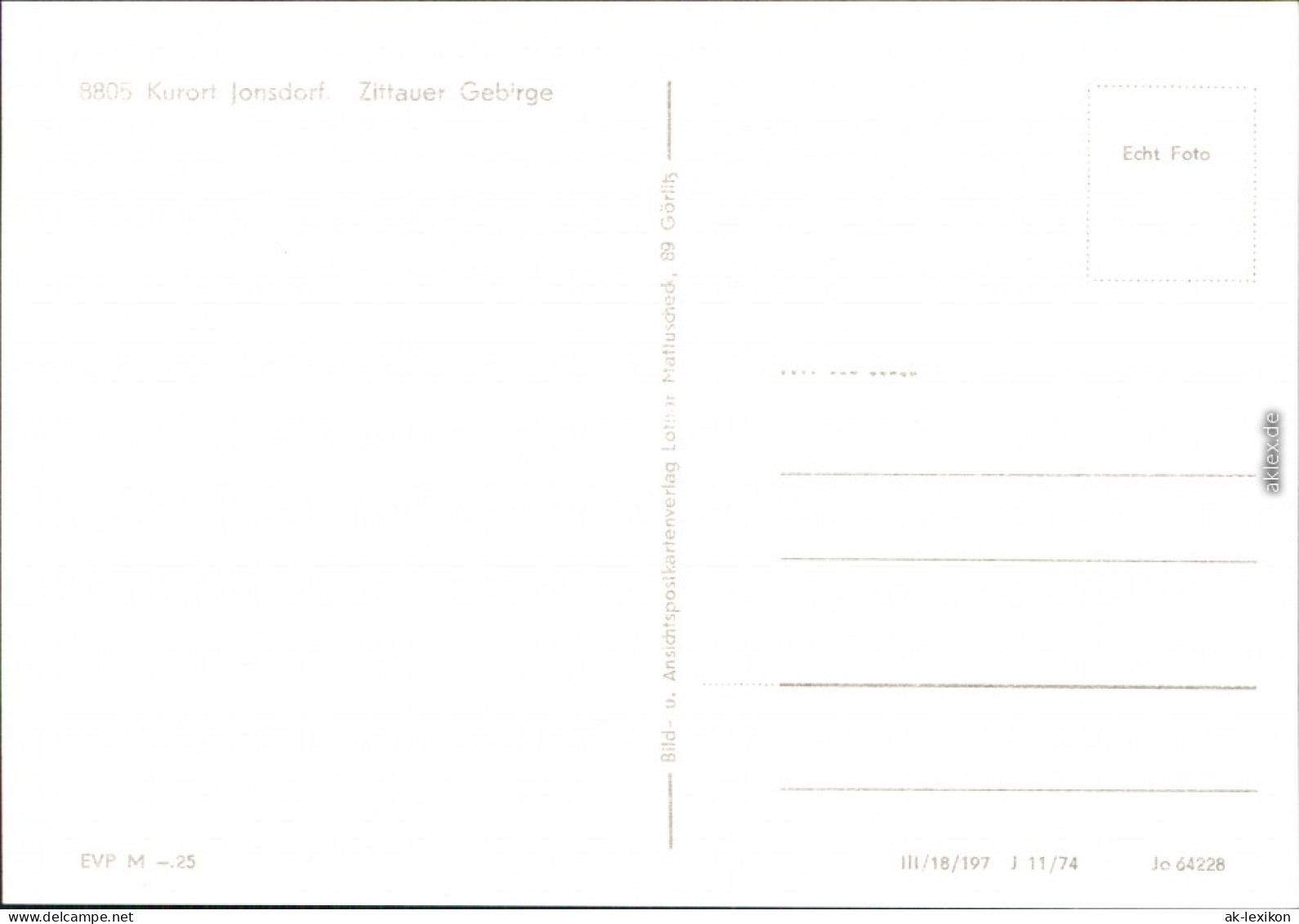 Ansichtskarte Jonsdorf Nonnenfelsen, Bernhardiner, Krokodil, Orgel 1974 - Jonsdorf