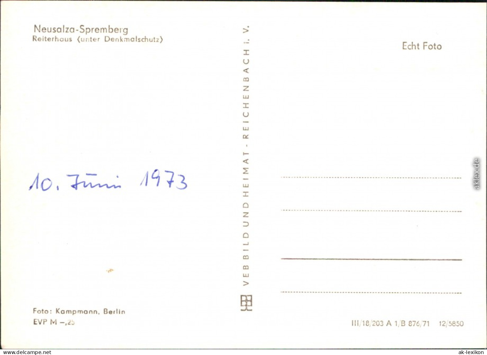 Ansichtskarte Neusalza-Spremberg Nowosólc Reiterhaus 1971 - Neusalza-Spremberg