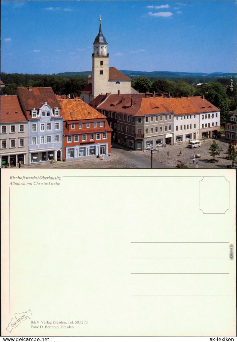 Ansichtskarte Bischofswerda Altmarkt Mit Christuskirche 1995 - Bischofswerda