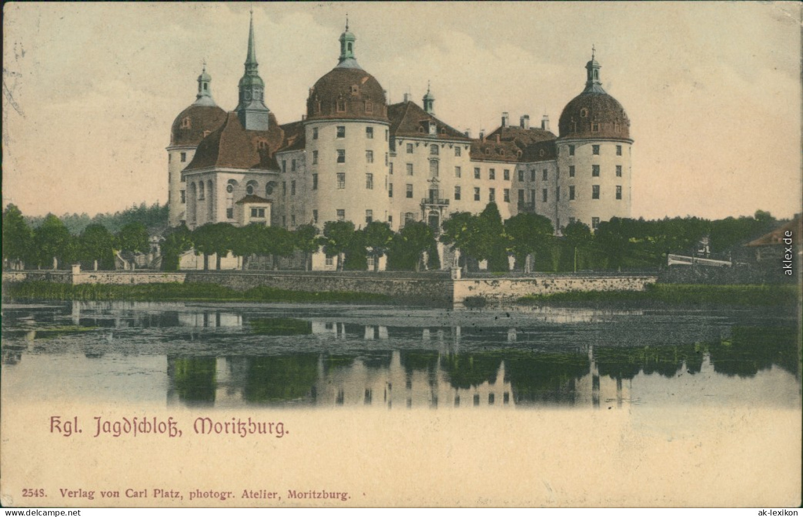 Ansichtskarte Moritzburg Kgl. Jagdschloss Coloriert 1907 - Moritzburg