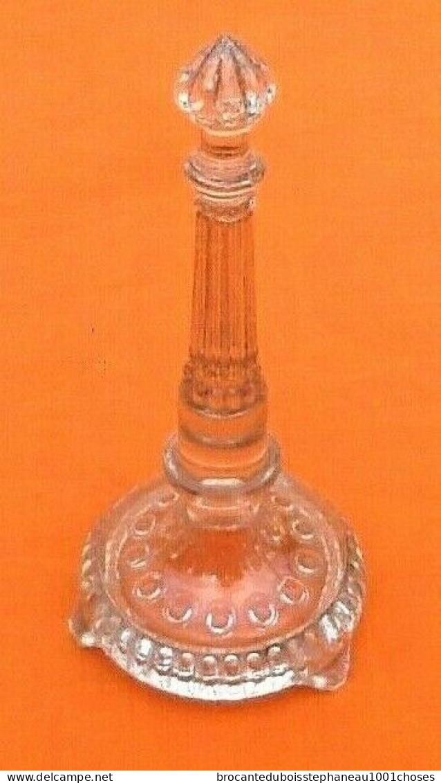 Années 1930  Serviteur Tourniquet à Condiments   Verre Moulé Et Coloré (transparent Et Ambre) - Glas & Kristall