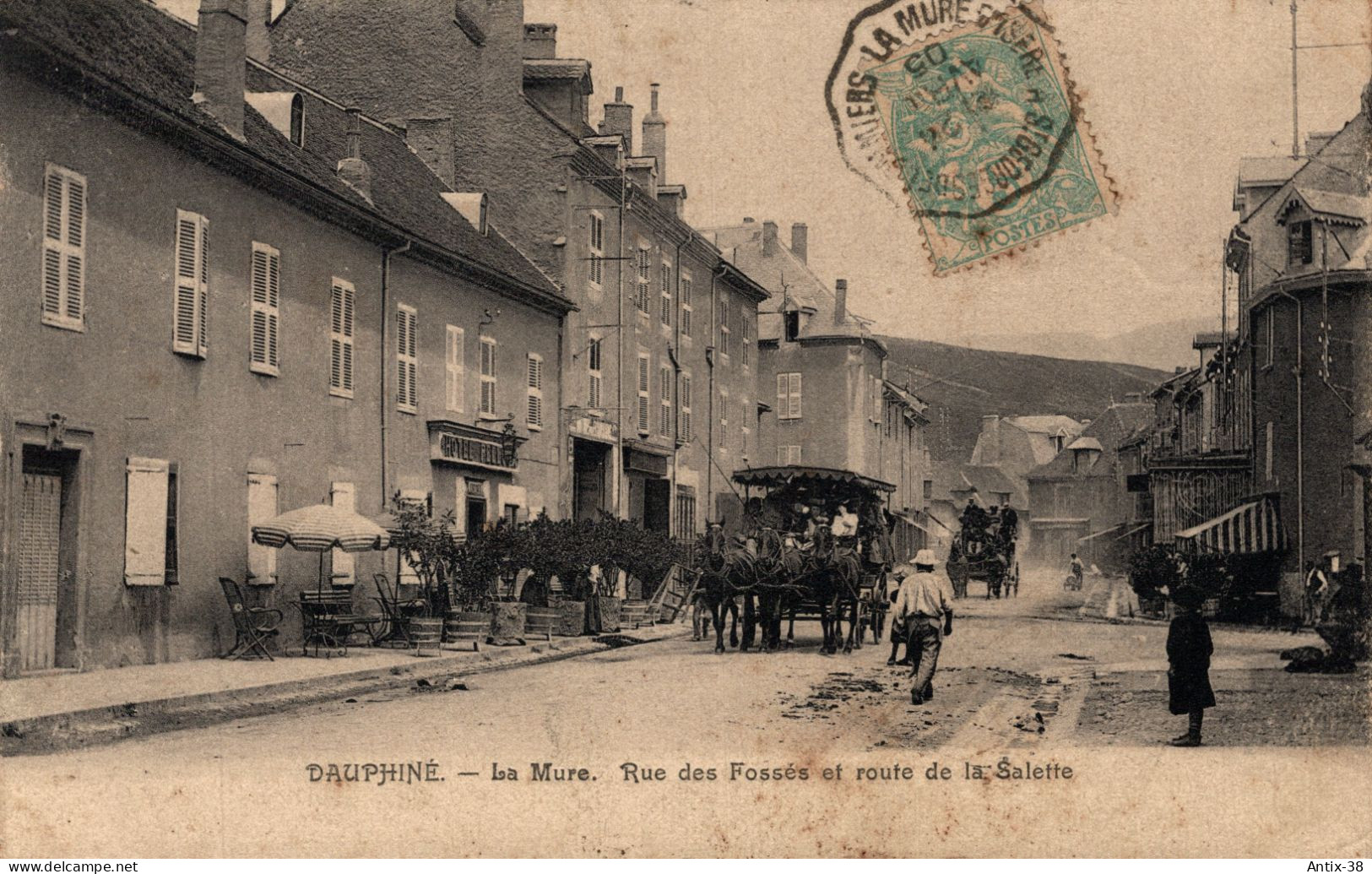 N39 - 38 - LA MURE - Isère - Rue Des Fossés Et Route De La Salette - La Mure