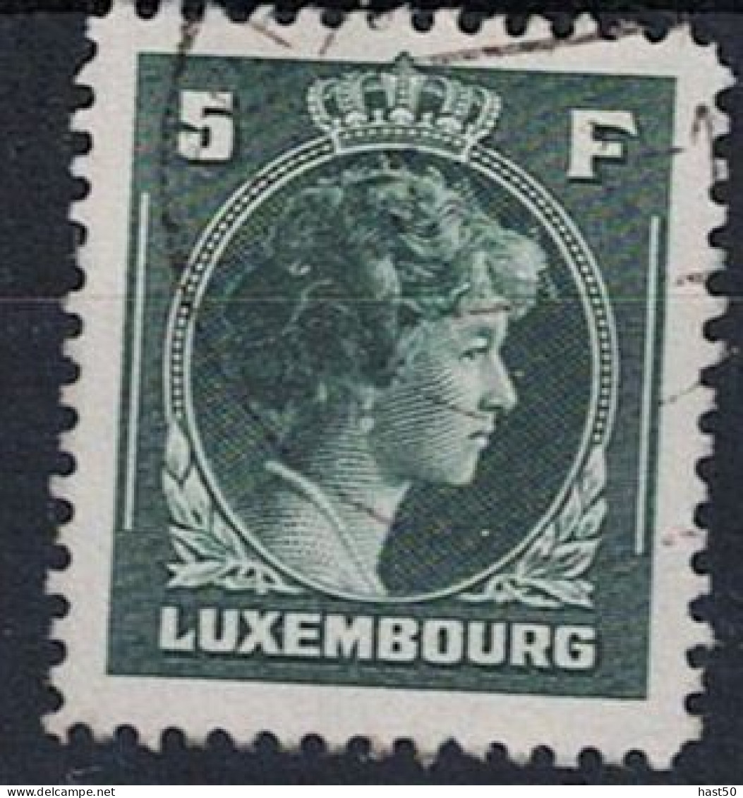 Luxemburg - Großherzogin Charlotte "Rechtsprofil" Größeres Format (MiNr: 367) 1944 - Gest Used Obl - 1944 Charlotte Right-hand Side