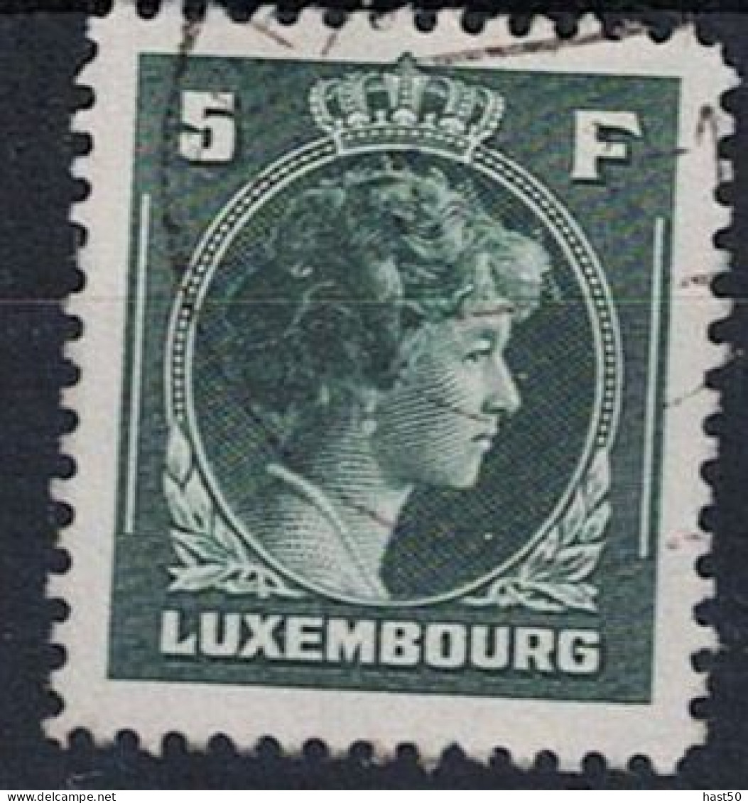 Luxemburg - Großherzogin Charlotte "Rechtsprofil" Größeres Format (MiNr: 367) 1944 - Gest Used Obl - 1944 Charlotte Rechtsprofil