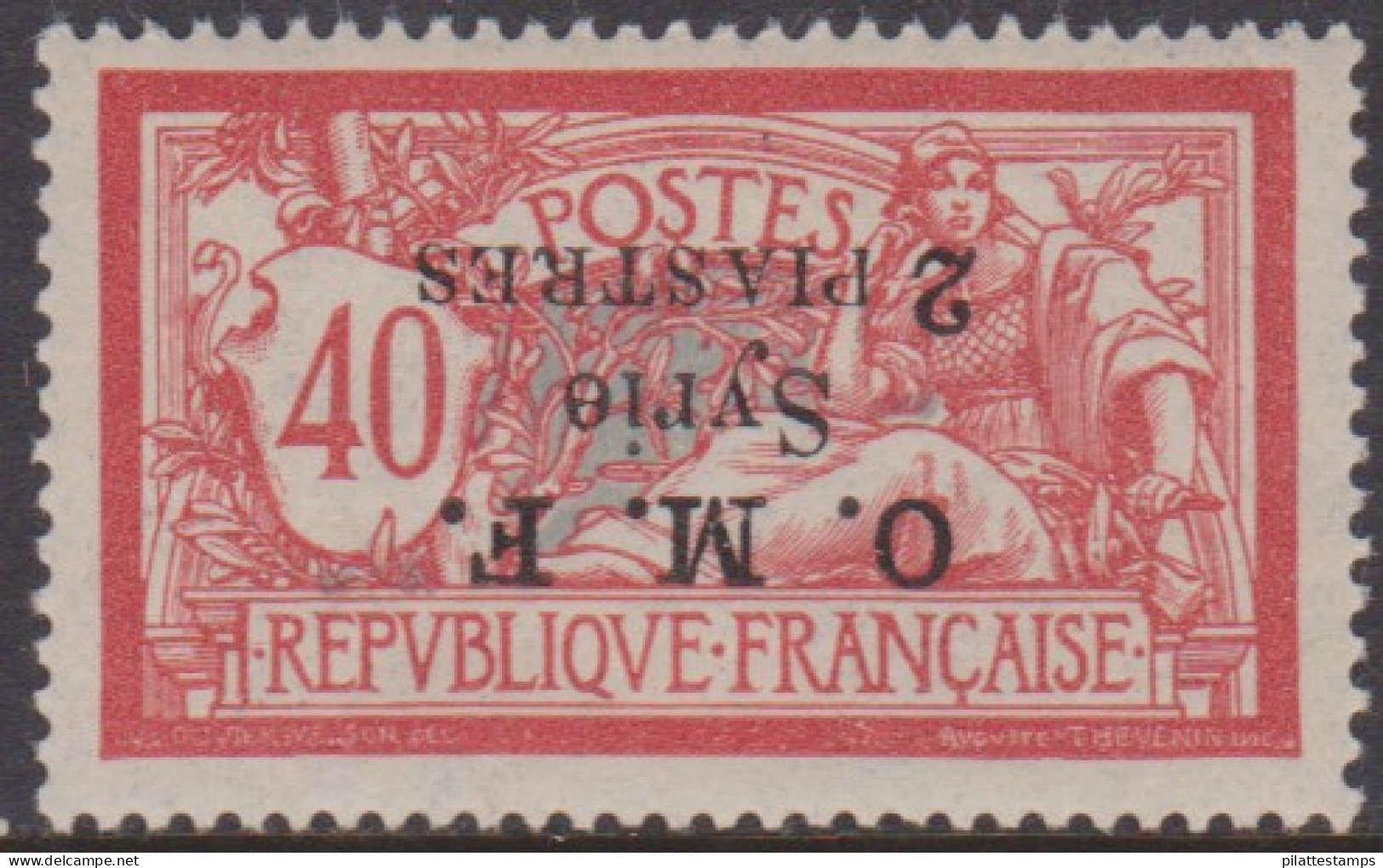 Syrie  68d** Variété Surcharge Renversée - Andere & Zonder Classificatie