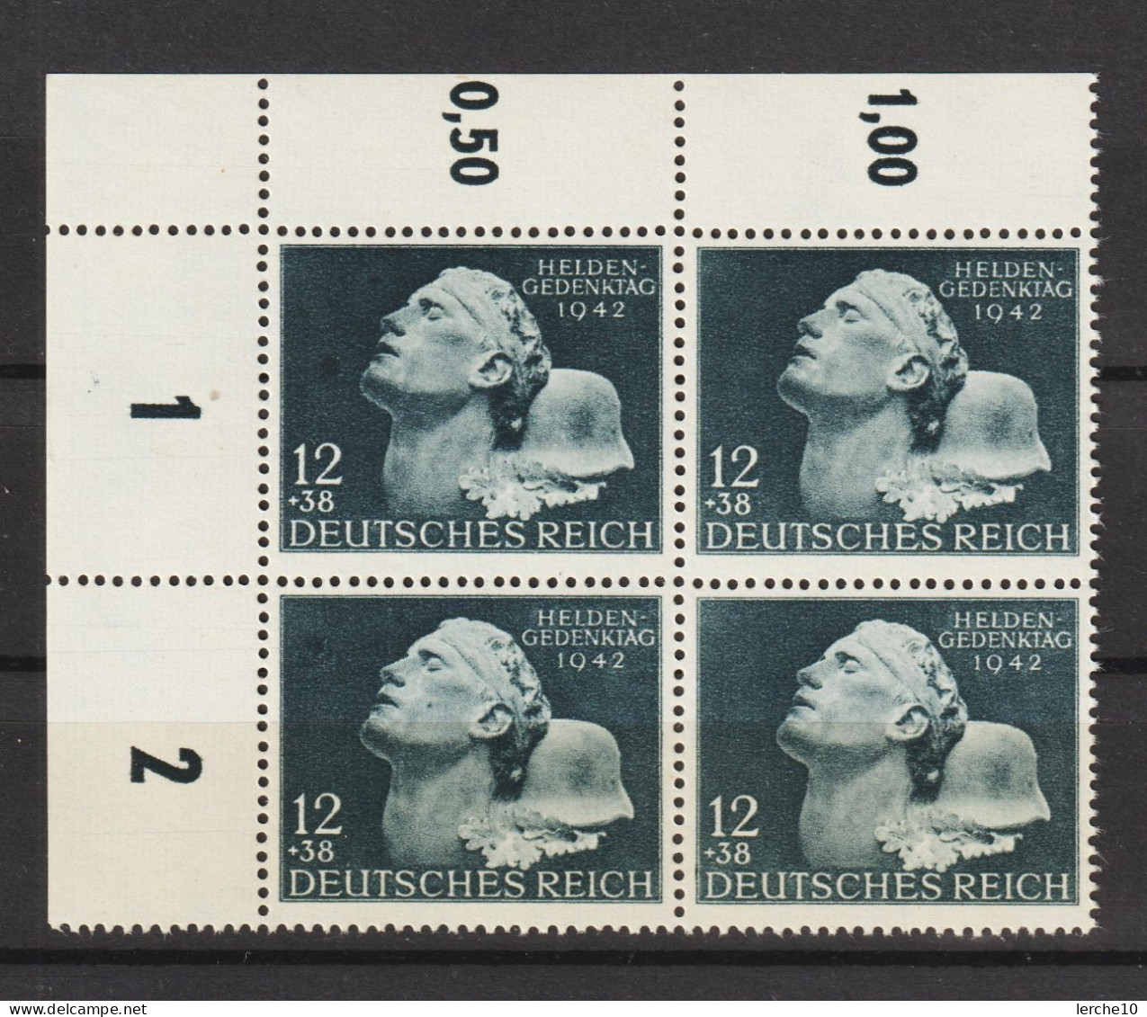 MiNr. 812 V ** Bogenecke - Variétés & Curiosités